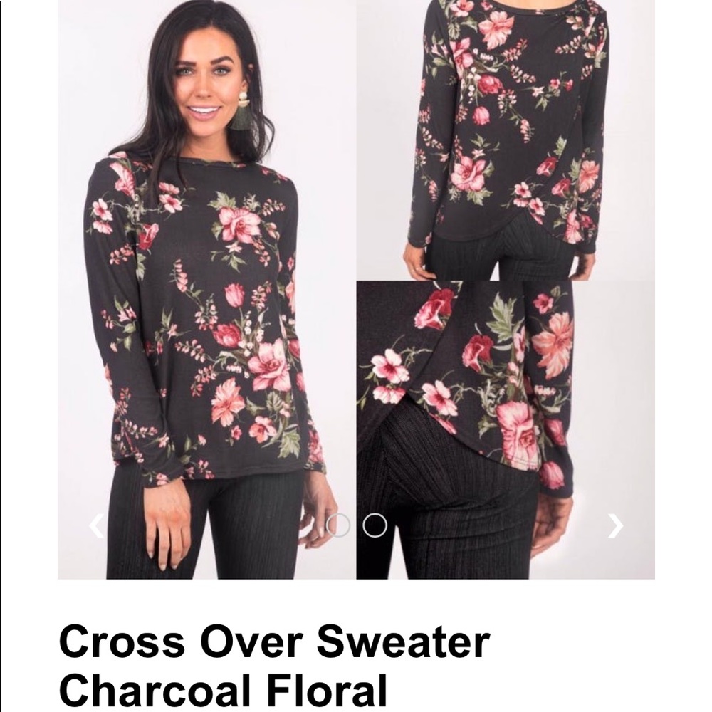 Cross over sweater